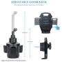 Car Cup Holder Phone Mount，Adjustable Automobile Cup Holder Smart Phone Cradle Car Mount with a Flexible Long Neck Compatible for Cell Phones iPhone Xs Max/X/8/7 Plus/Galaxy and All Smartphones