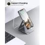 Lamicall Cell Phone Stand, Phone Dock : Cradle, Holder, Stand Compatible with Switch, All Android Smartphone, Phone 11 Pro Xs Xs Max Xr X 8 7 6 6s Plus 5 5s 5c Charging, Accessories Desk - Gray