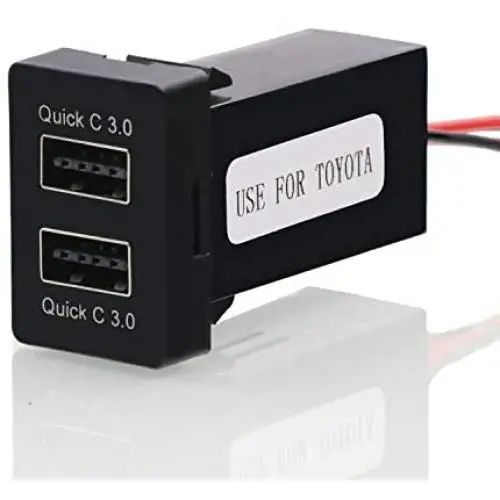 QC3.0 Dual USB Power Socket, Quick Charge Car Charger USB Adapter for Smart Phone PDA iPad iPhone Android GPS Use for Toyota QC3.0 Dual USB Power Socket, Quick Charge Car Charger USB Adapter for Smart Phone PDA iPad iPhone Android GPS Use for Toyota