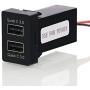 QC3.0 Dual USB Power Socket, Quick Charge Car Charger USB Adapter for Smart Phone PDA iPad iPhone Android GPS Use for Toyota