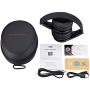 PowerLocus Wireless Bluetooth Over-Ear Stereo Foldable Headphones, Wired Headsets with Built-in Microphone for iPhone, Samsung, LG, iPad (Black)
