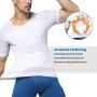 HEXIN Mens Slimming Body Shaper Shirts Abs Abdomen Shapewear Sports Compression Tops