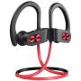 Mpow Flame S Bluetooth Headphones Sports, aptX-HD Bass+ Loud Sound, Bluetooth 5.0 Sport Headphones Running Earbuds W/12H Playtime, IPX7 Waterproof, cVc8.0 Noise Cancelling Mic W/Carrying Case, Red