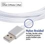 vCharged 12 FT Longest MFi Certified Lightning Cable Nylon Braided USB Charging Cord Compatible with iPhone & iPad