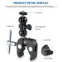 SMALLRIG Cool Ballhead Arm Super Clamp Mount Multi-Function Double Ball Adapter with Bottom Clamp for Ronin-M, Ronin MX, Freefly MOVI - 1138