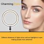 Compatible for iPad 10 Selfie Ring Light with Tripod Stand & Phone Holder for Makeup Live Stream Makeup Dimmable LED Camera Ring Light with Remote Shutter for YouTube Video JACKYLED