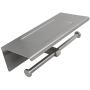XVL Dual Toilet Tissue Paper Holder with Mobile Phone Storage Shelf, Brushed, G319B