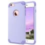 ULAK iPhone 6S Case Silicone,iPhone 6 Case, Slim Dual Layer Soft Silicone & Hard Back Cover Bumper Protective Shock-Absorption & Skid-Proof Anti-Scratch Case for Apple iPhone 6/6S 4.7-Lavender/Purple