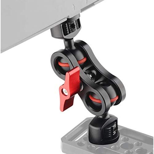 AFVO Articulating Magic Arm Field Monitor Mount with 1/4-20 Double Ballhead for 5/7" Camera Monitors Viewfinders (Stronger Version)
