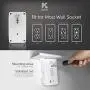 Krëel - Surge Protector Socket Shelf, Wall Multi Outlet Extender Shelf USB, Warm LED Night Light Sensor, 6 Outlet Plugs, 2 USB Quick Charger Ports 3.4A, Removable Built-In Shelf w/USB Cable Type C Krëel - Surge Protector Socket Shelf, Wall Multi Outlet Extender Shelf USB, Warm LED Night Light Sensor, 6 Outlet Plugs, 2 USB Quick Charger Ports 3.4A, Removable Built-In Shelf w/USB Cable Type C