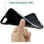TENOC Phone Case Compatible for Apple iPhone 8 Plus and iPhone 7 Plus 5.5 Inch, Slim Fit Cases Soft TPU Bumper Protective Cover, Glossy Black