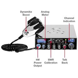 Cobra 29LTDCHR Professional CB Radio – Emergency Radio, Travel Essentials, Chrome, Talk Back, Instant Channel 9, 40 Channels, SWR Calibration