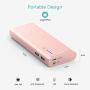 BONAI Portable Charger, USB Power Bank 10,000mAh External Battery Pack and Flashlight Compatible iPhone X 8 6 7 Plus 6s 8 iPad Samsung Galaxy S8 S7 Note 8 Phone Smartphones Tablet - Rose Gold