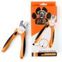 Mighty Paw Dog Nail Clippers | Pet Nail Trimmers & Nail File Set Includes a Built-in Safety Guard to Avoid Cutting Too Short. Stainless Steel Blade & Ergonomic Handle. Vet Recommended.