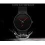 Mens Watches Ultra-Thin Minimalist Waterproof - Fashion Wrist Watch for Men Unisex Dress with Stainless Steel Mesh Band