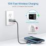Andobil Boost Wireless Charger, Qi Certified 15W/7.5W Fast Wireless iPhone/Android Charger Pad Compatible with iPhone Se/iPhone 11 Series/XR/X/8, Samsung Galaxy S20/S10/S9/S8 Note 10/9 AirPods2