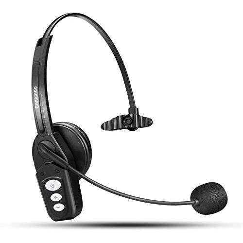 Bluetooth Headset V5.0, Pro Wireless Headset High Voice Clarity with Noise Canceling Mic for Cell Phone Trucker Engineers Business Home Office-JBT800