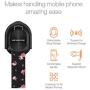Cell Phone Grip,Universal Finger Strap Loop with Stand for Smart Phones,Support Wireless Charging & Magnetic Mount(Flower)