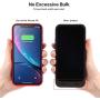 HHETP Battery Case for iPhone XR Upgraded【6800mAh】 Portable Rechargeable Charger Case for iPhone XR Extended Battery Pack for iPhone XR Protective Charging Case Backup Cover(6.1 inch) - Red