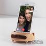 Mate2GO Phone Stand Sound Amplifier, Wood Phone Stand for Desk, Desktop Phone Stand, Phone Speaker Amplifer Holder, Handmade Wooden Phone Dock Compatible with Smartphone, Kindle, Mini Pad - Beech