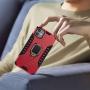 PUNYTONCY Protective iPhone 11 Case, Military Grade Magnetic Case Designed for iPhone 11 2019, Drop Tested Anti-Scratch Shockproof Waterproof Cover with Ring Car Mount Kickstand (Red 6.1 Inch)