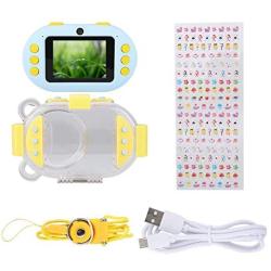 Kids Digital Camera, Mini Cartoon Portable 2.4 inch IP68 Color Screen Camera 1080P HD Video Recorder Digital Action Childrens Camera Camcorder Gift for Girls & Boys.(蓝色)