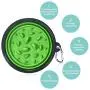 EAXBUX Portable Dog Slow Feeder Bowl Collapsible Silicone Stop Bloat for Pet for Travel,Outdoor,Home EAXBUX Portable Dog Slow Feeder Bowl Collapsible Silicone Stop Bloat for Pet for Travel,Outdoor,Home