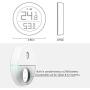 Homidy C9 2019 Smart Wireless Bluetooth Hygrometer Indoor Thermometer HD E-Ink Screen Humidity Gauge Professional High Precision Swiss Sensor Humidity Meter Mobile App Connection Temperature Sensor