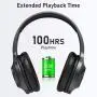 LETSCOM Bluetooth Headphones, 100 Hours Playtime Bluetooth 5.0 Headphones Over Ear with Deep Bass, Hi-Fi Sound and Soft Earpads, Built-in Mic, Wired/Wireless Headset for Home Office-Gray LETSCOM Bluetooth Headphones, 100 Hours Playtime Bluetooth 5.0 Headphones Over Ear with Deep Bass, Hi-Fi Sound and Soft Earpads, Built-in Mic, Wired/Wireless Headset for Home Office-Gray