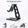 Phone Stand Holder,Full Foldable Phone Holder for Desk,Cell Phone Stand Adjustable Desktop Phone Holder Cradle Compatible with iPhone 11 Pro Max,iPad Mini,Tablets (7-10"), All Phones (Black) Phone Stand Holder,Full Foldable Phone Holder for Desk,Cell Phone Stand Adjustable Desktop Phone Holder Cradle Compatible with iPhone 11 Pro Max,iPad Mini,Tablets (7-10"), All Phones (Black)