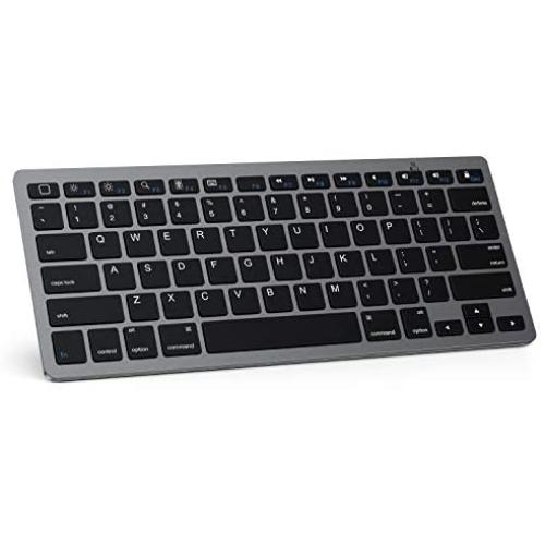 OMOTON Ultra-Slim Bluetooth Keyboard Compatible with 2018 iPad Pro 11/12.9, New iPad 9.7 Inch, iPad Air, iPad Mini, iPhone and Other Bluetooth Enabled Devices, Grey