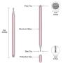 Universal Disc Stylus Pens, 2 in 1 Capacitive Stylist Pens for All Capacitive Touch Screens Cell Phones, iPad, Tablet, Laptops with 6 Replacement Tips by Molichang (2 Pcs) (Black/Rose Gold)