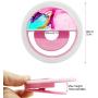 Selfie Ring Light, Hennaja Rechargeable Portable Clip-on Selfie Fill Light with 36 LED for iPhone/Android Smart Phone Photography, Camera Video, Girl Makes up (1 Pack,1-Splash Ink)