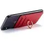 TOPWOOZU Phone Card Holder with Ring Grip for Back of Phone,Adhesive Stick-on Credit Card Wallet Pocket for iPhone,Android and Smartphones (Red) TOPWOOZU Phone Card Holder with Ring Grip for Back of Phone,Adhesive Stick-on Credit Card Wallet Pocket for iPhone,Android and Smartphones (Red)
