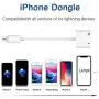 Headphone Adapter for iPhone 3.5mm Car Charger Dongle 2 in 1 Cable Car Charger Aux Cord for iPhone 11 Pro/Xs Max/XR/8/Plus/7/7Plus Audio Splitter Accessory Connector Earphone Support All iOS