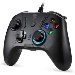 EasySMX Gaming Controller PC, Dual Vibration Gamepad Joystick Remote for PC/PS3/TV Box/Android Devide (Black -Wired)