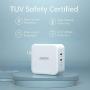 USB C Charger, CHOETECH 100W 2-Port Type C Wall Charger PD 3.0 GaN Tech Foldable PD Charger Adapter Compatible with MacBook Pro/Air, iPad Pro, iPhone 11 Pro Max/XR/XS/SE,Dell XPS, Galaxy and More