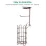 TomCare Toilet Paper Holder Toilet Paper Stand 4 Raised Feet Bathroom Accessories Portable Tissue Paper Dispenser Reserve Free Standing Toilet Paper Roll Storage Shelf Bathroom Bronze