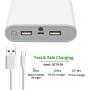 20000mAh Phone Battery Pack,Dual USB Output Portable Cell Phone Charger, External Cell Phone Battery Pack, Power Bank with LED Light for Smart Phone, iPhone, iPad & Samsung Galaxy & More (Gray)