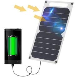 Lixada Solar Panel Charger USB Port Portable High Power Paper Shaped Monocrystalline Silicon for Cell Phone Camping