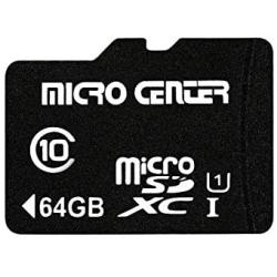 Micro Center 64GB Class 10 Micro SDXC Flash Memory Card with Adapter (Single Pack)