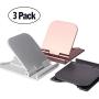 Cell Phone Stand, 3Pack Cellphone Holder for Desk Lightweight Portable Foldable Tablet Stands Desktop Dock Cradle for iPhone Android Smartphone iPad Office Supplies Accessories Gray Silver