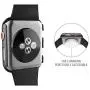 [2-Pack] Julk Black Hard Case for Apple Watch Series 3 / Series 2 Screen Protector 42mm, Hard PC Case Slim Tempered Glass Screen Protector Overall Protective Cover for iwatch Series 3/2