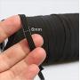 Black 1/4 Inch Width Braided Elastic Band Elastic String Cord Heavy Stretch High Elasticity Knit Elastic Band for Sewing Craft DIY - 10 Yards