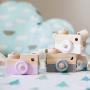 Liangxiang Wooden Mini Camera Toy Pillow Kids Room Hanging Decor Portable Toy Gift Black Color