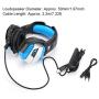 Computer Gaming Headset, Head-Mounted Gaming Headphone, ABS Gaming Headset Lighting Headphone with Microphone for Mobile Phone Computer(Black Blue)