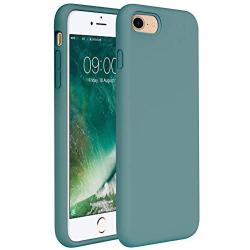 Miracase iPhone 8 Case Liquid Silicone, iPhone 7 Silicone Case Gel Rubber Full Body Protection Shockproof Cover Case Drop Protection for Apple iPhone 7/ iPhone 8 (4.7") (Midnight Green