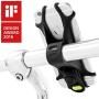 Bone Universal Bike Phone Mount, Bicycle Handlebar Stroller Cell Phone Holder for iPhone 8 7 6s Plus 5 SE Samsung Galaxy S8 S7 Note 6, 4 to 6 Inch Smartphone, Bike Tie Series - Black