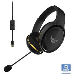 ASUS TUF H5 Gaming Headset - Discord Certified with Onboard 7.1 Virtual Surround Sound | Dual Microphones in-line & Detachable Gaming Headphone mic | Compatible with PS4, Nintendo, Xbox and More