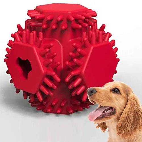 HAOPINSH Dog Treat Toy, Durable Dog Rubber Ball Dispenser Dog Chew Toys Almost Indestructible Interactive Dog Treat Ball for Large Breed Medium Dogs Teeth Cleaning Chewing Playing IQ Training HAOPINSH Dog Treat Toy, Durable Dog Rubber Ball Dispenser Dog Chew Toys Almost Indestructible Interactive Dog Treat Ball for Large Breed Medium Dogs Teeth Cleaning Chewing Playing IQ Training